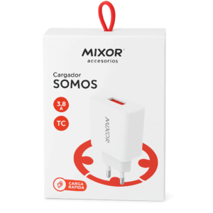 Cargador MIXOR “Somos” de 3.8A con salida USB y carga rápida