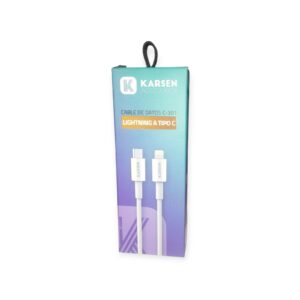 Cable de Datos Karsen C-301 | Lightning a USB-C | Para iPhone y iPad