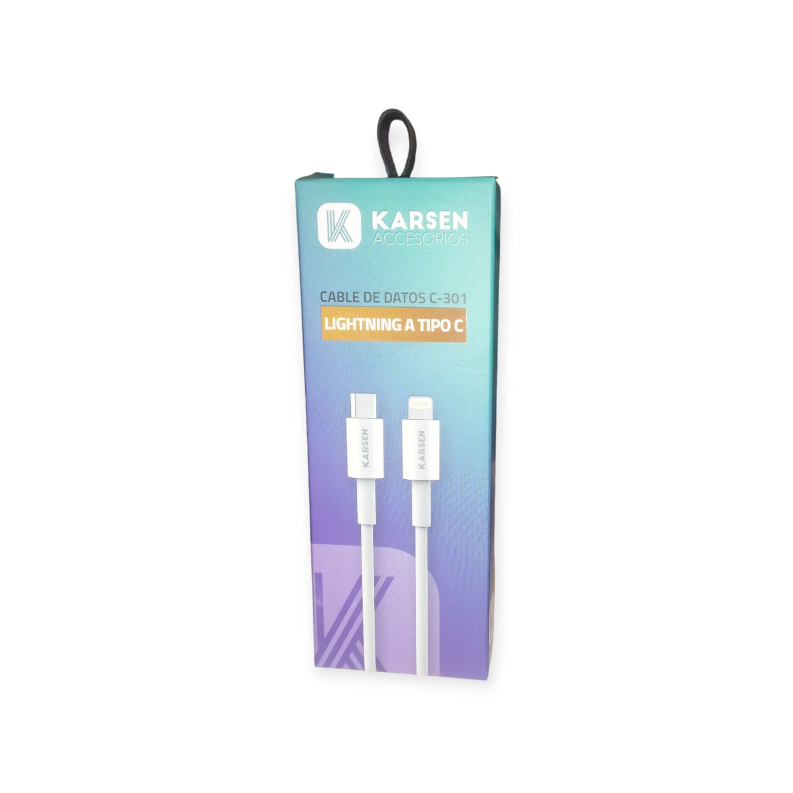 Cable de Datos Karsen C-301 | Lightning a USB-C | Para iPhone y iPad