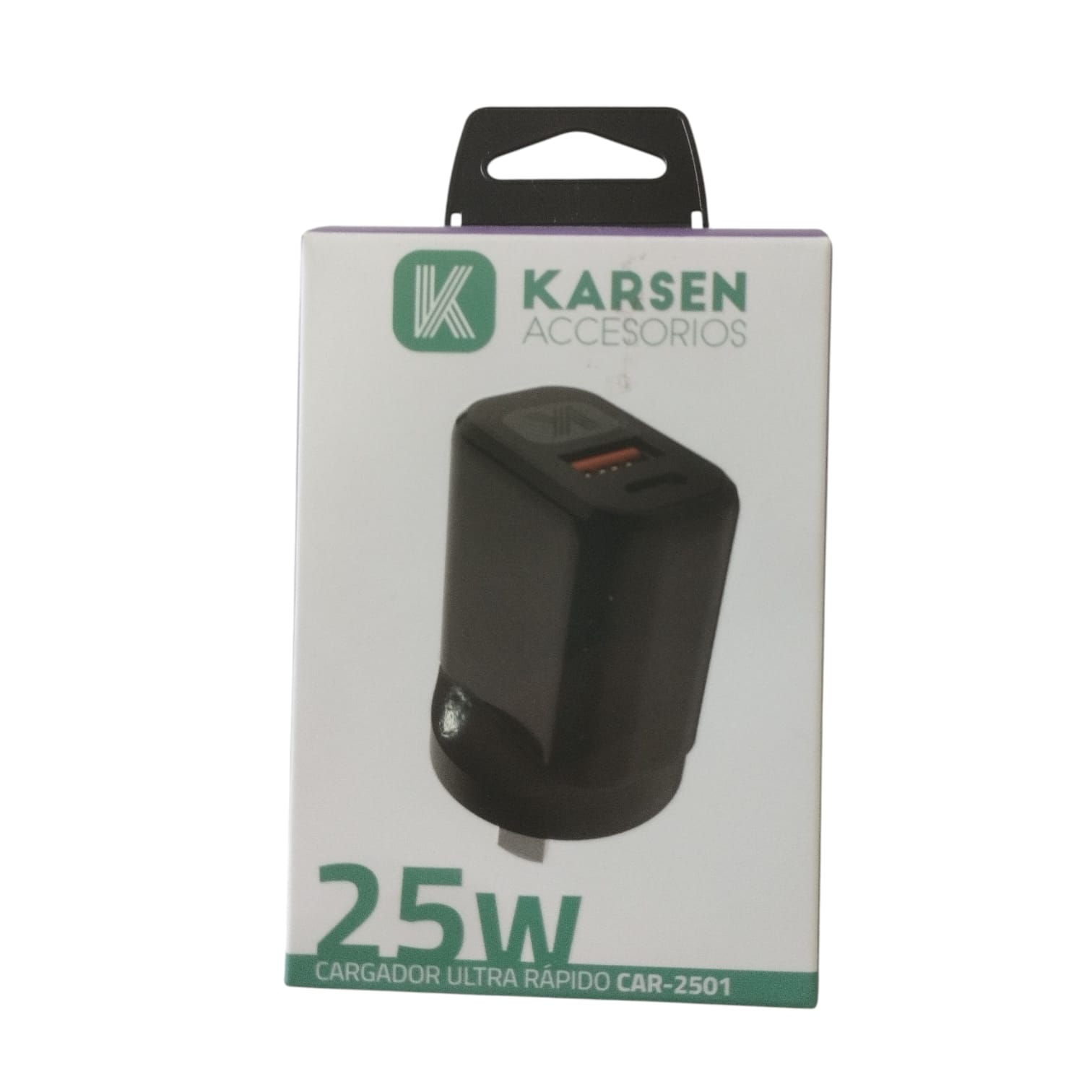 Cargador de Pared Karsen 25W Ultra Rápido - Modelo CAR-2501