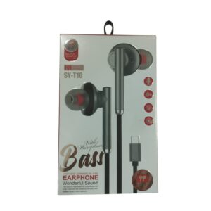 Auriculares In-Ear SY-T10 Bass - Conexión USB-C para Android e iPhone 15/16