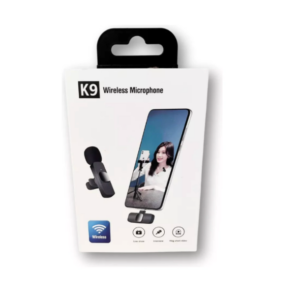 Micrófono Inalámbrico K9 para Celular – Lavalier Wireless con Receptor USB-C/Lightning