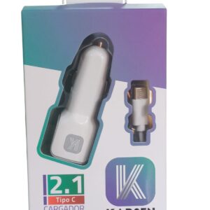 Cargador de Auto Karsen Apolo 2.1A – Con Cable Tipo C
