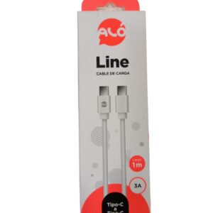 Cable USB-C a USB-C ALO Line - Carga Rápida 3A - 1 Metro